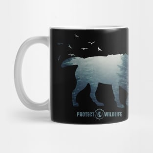 Protect Wildlife - Nature - Wolf Silhouette Mug